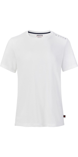2026 Musto Womens Evo Crew Sunblock Short Sleeve Tee 82444 - White